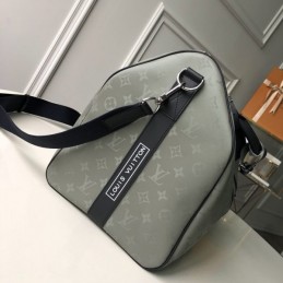 Replica Louis Vuitton Gray Monogram Alpha Keepall Bandouliere 50