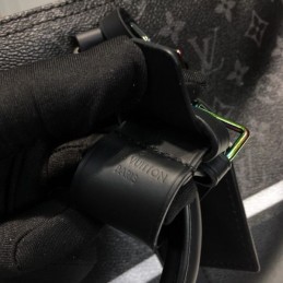 Replica Louis Vuitton Black Monogram Eclipse Keepall Bandouliere 55 - Style 2