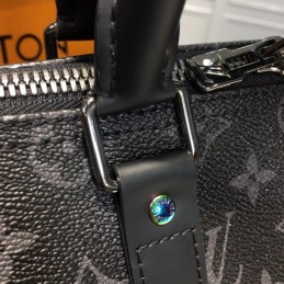 Replica Louis Vuitton Black Monogram Eclipse Keepall Bandouliere 55 - Style 2
