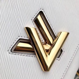Replica Louis Vuitton White Textured Chain Twist MM