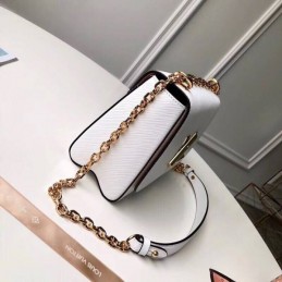 Replica Louis Vuitton White Textured Chain Twist MM