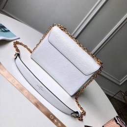 Replica Louis Vuitton White Textured Chain Twist MM