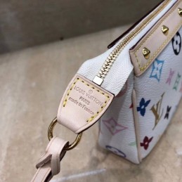 Replica Louis Vuitton White Multicolor Monogram Pochette Accessoires