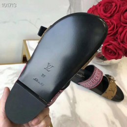 Replica Louis Vuitton Black Brown Monogram Bom Dia Flat Mule Sandals