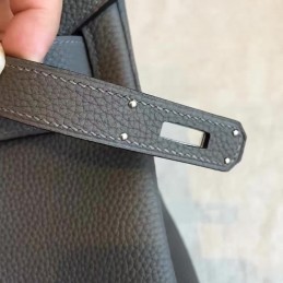 Replica Hermes Gray Birkin 30 Palladium Hardware Bag