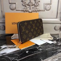 Replica Louis Vuitton Brown Monogram Zippy Wallet