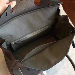 Replica Hermes Gray Birkin 30 Palladium Hardware Bag