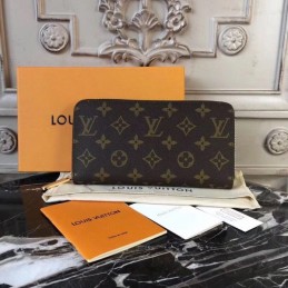 Replica Louis Vuitton Brown Monogram Zippy Wallet