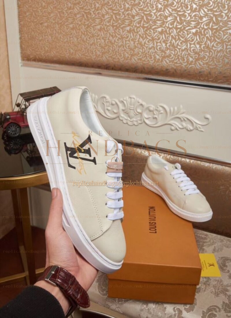 Replica Louis Vuitton White Beverly Hills Sneakers