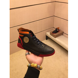 Replica Louis Vuitton Black Red High Top Sneakers