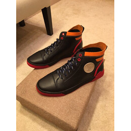 Replica Louis Vuitton Black Red High Top Sneakers