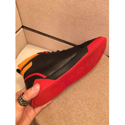 Replica Louis Vuitton Black Red High Top Sneakers