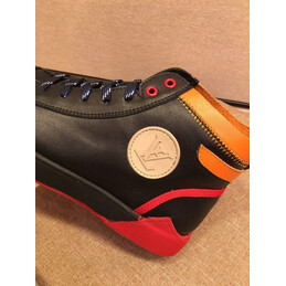 Replica Louis Vuitton Black Red High Top Sneakers