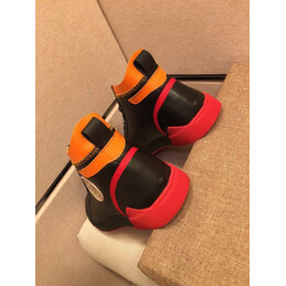 Replica Louis Vuitton Black Red High Top Sneakers