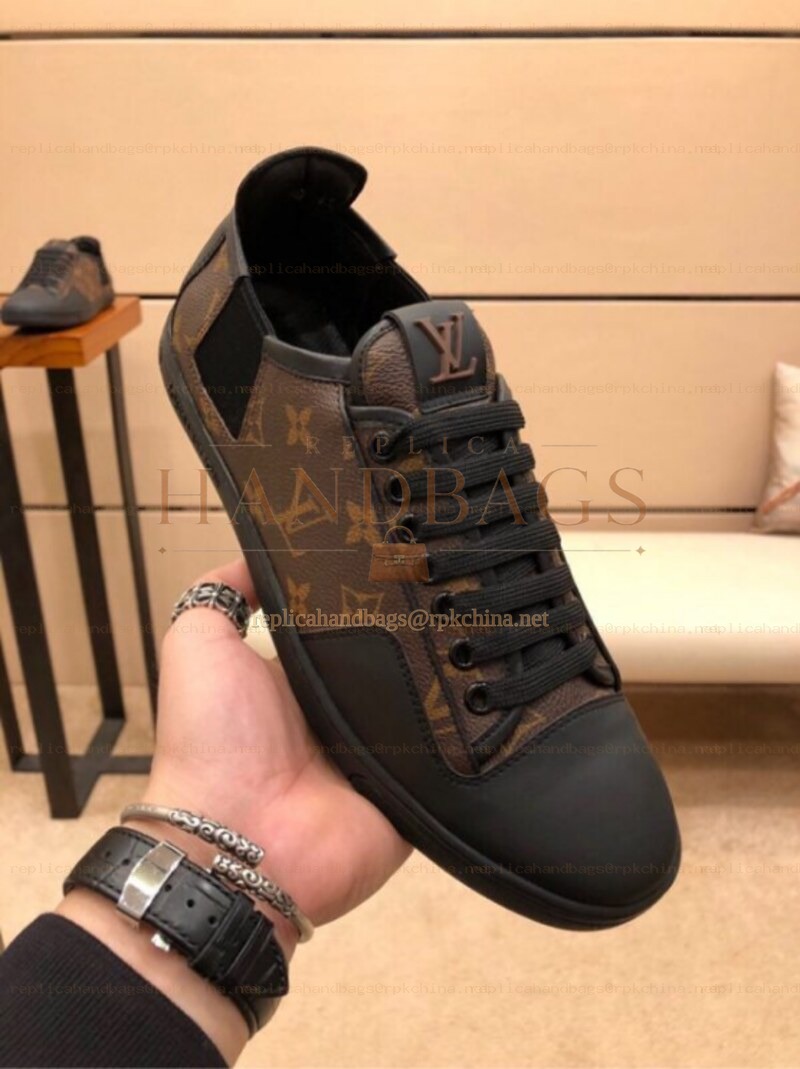 Replica Louis Vuitton Brown Monogram Low Top Sneakers