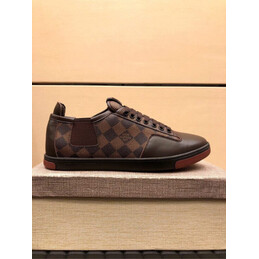 Replica Louis Vuitton Brown Damier Low Top Sneakers