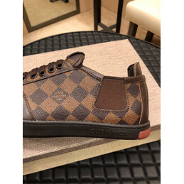 Replica Louis Vuitton Brown Damier Low Top Sneakers