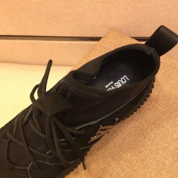Replica Louis Vuitton Black Knit Sneakers