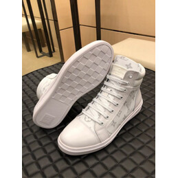 Replica Louis Vuitton White Monogram High Top Sneakers