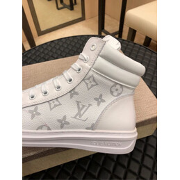 Replica Louis Vuitton White Monogram High Top Sneakers