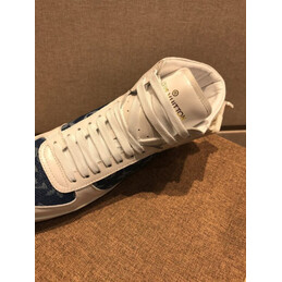 Replica Louis Vuitton Navy Blue Monogram High Top Sneakers