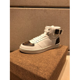Replica Louis Vuitton White Brown Monogram High Top Sneakers