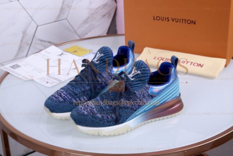 Replica Louis Vuitton Blue Knit VNR Sneakers