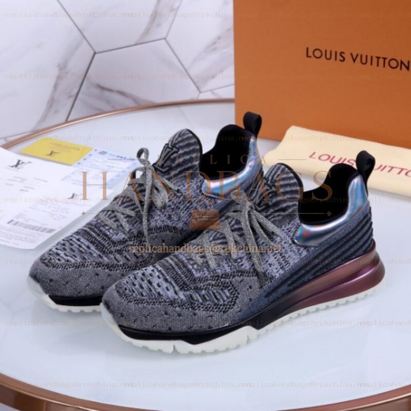 Replica Louis Vuitton Gray Knit VNR Sneakers