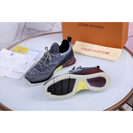 Replica Louis Vuitton Gray Knit VNR Sneakers