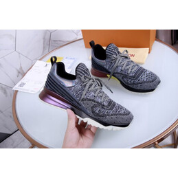 Replica Louis Vuitton Gray Knit VNR Sneakers