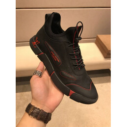 Replica Louis Vuitton Black Red Knit Sneakers