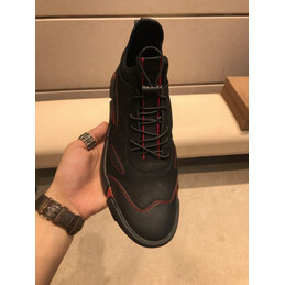 Replica Louis Vuitton Black Red Knit Sneakers