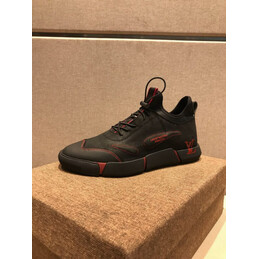 Replica Louis Vuitton Black Red Knit Sneakers