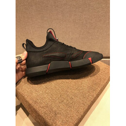 Replica Louis Vuitton Black Red Knit Sneakers