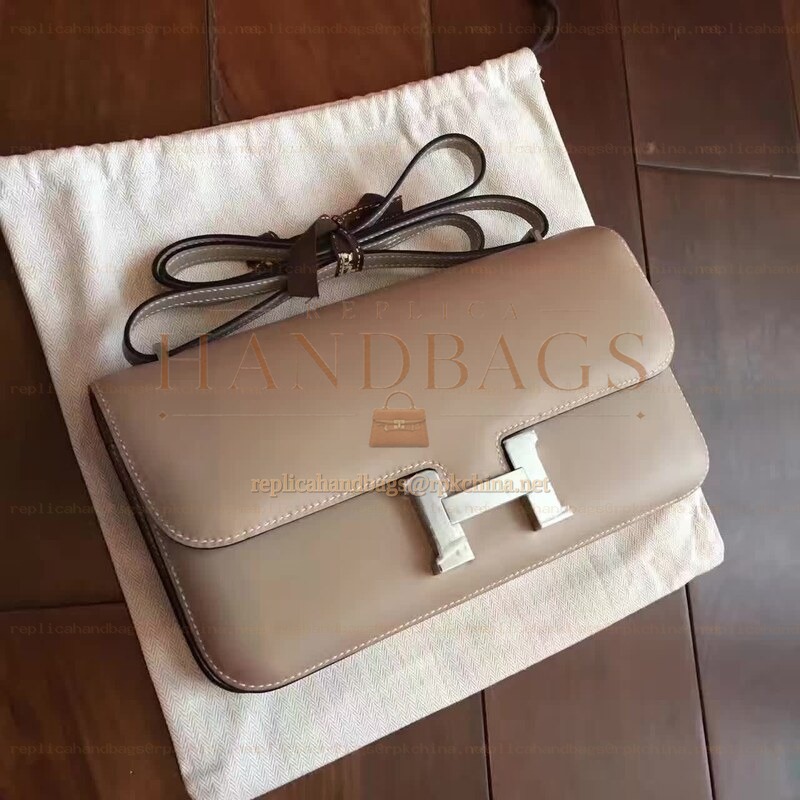 Replica Hermes Beige Constance Elan Palladium Hardware Bag