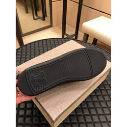 Replica Louis Vuitton Black Perforated Low Top Sneakers