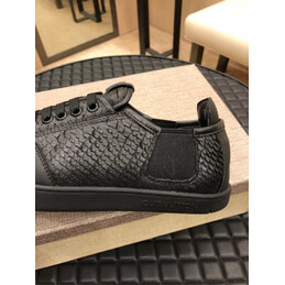 Replica Louis Vuitton Black Perforated Low Top Sneakers