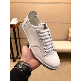 Replica Louis Vuitton White Smooth Leather Low Top Sneakers