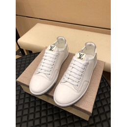 Replica Louis Vuitton White Smooth Leather Low Top Sneakers