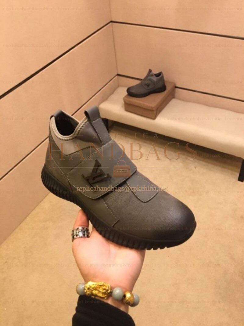 Replica Louis Vuitton Green Double Strap Sneakers