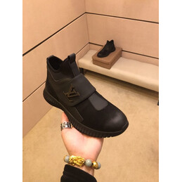 Replica Louis Vuitton Black Double Strap Sneakers