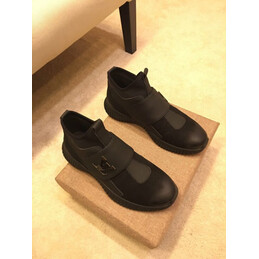 Replica Louis Vuitton Black Double Strap Sneakers