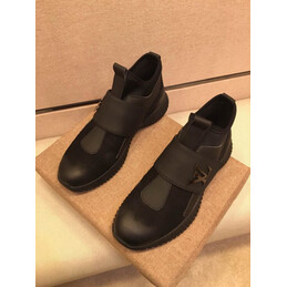 Replica Louis Vuitton Black Double Strap Sneakers