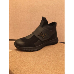 Replica Louis Vuitton Black Double Strap Sneakers