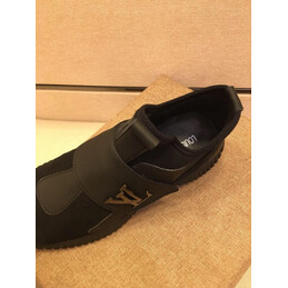 Replica Louis Vuitton Black Double Strap Sneakers