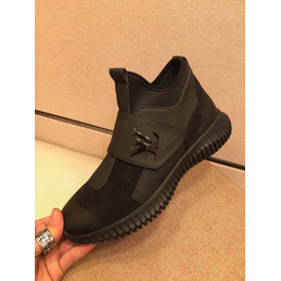 Replica Louis Vuitton Black Double Strap Sneakers