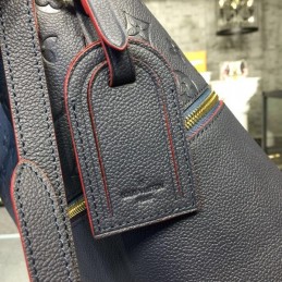 Replica Louis Vuitton Navy Blue Mahina Red Trim Melie