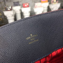 Replica Louis Vuitton Navy Blue Mahina Red Trim Melie