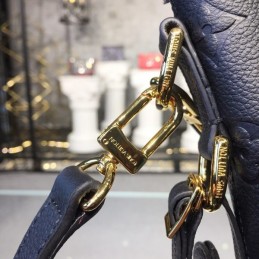 Replica Louis Vuitton Navy Blue Mahina Black Trim Melie