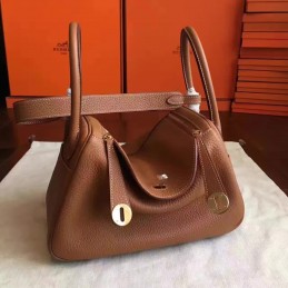 Replica Hermes Brown Lindy 26 Bag